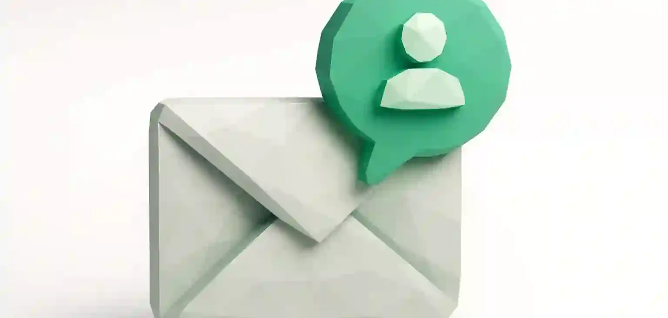 AI Cold Outreach Automation 2026 - E-posta ve İletişim Simgesi 2026 rehberi için yapay zeka soğuk erişim otomasyonunu ve otomatik e-posta iletişimini simgeleyen yeşil kullanıcı sohbet balonu simgeli 3D zarf