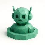 Best AI Automation Agencies in 2026 5 Low-poly green robot bust on an octagonal base against a white background — abstract AI automation icon for Best AI Automation Agencies in 2026.