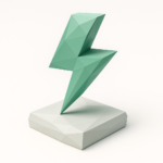 Best Zapier Alternatives 2026 - Top Picks 3 Green low-poly lightning bolt sculpture on a pedestal representing workflow automation and Zapier alternatives for 2026