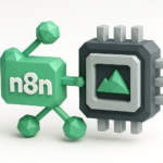 Connect n8n to Local LLMs (Ollama) 6 3D illustration of an n8n node connecting to a local LLM chip with Ollama mountain logo, symbolizing n8n to Ollama integration