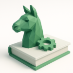 Fine-Tuning Llama 3 Models: Your 2026 Budget Guide 4 Low-poly green llama head sculpture and gear icon resting on a book, symbolizing fine-tuning Llama 3 models and technical setup for a 2026 budget guide.
