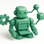 Intelligent Process Automation (IPA): Your 2026 Guide 5 Low-poly green robot with a built-in monitor, gear and connected nodes representing intelligent process automation (IPA).